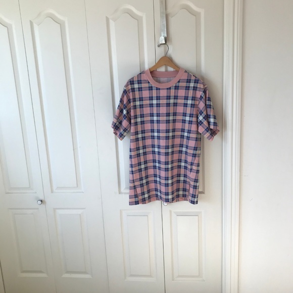 Plaid Unisex Oversized Tee - Picture 2 of 3